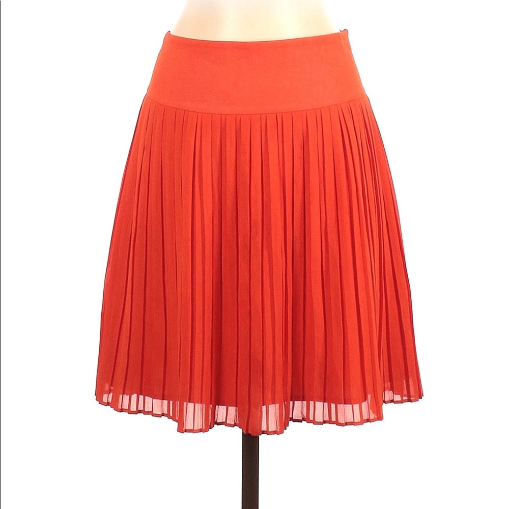 Loft Pleated Knee Length Skirt